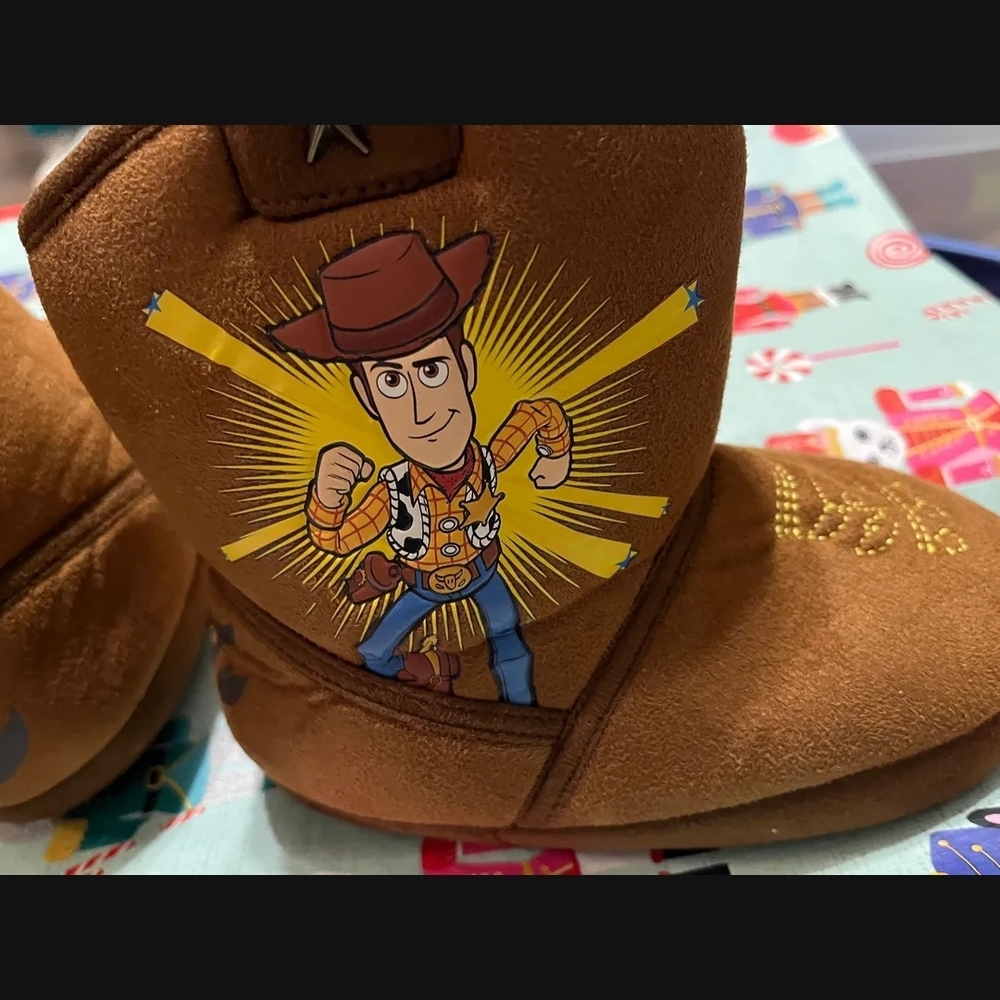 Toy Story Woody Brown Kids Slippers